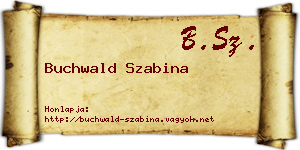 Buchwald Szabina névjegykártya