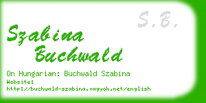 szabina buchwald business card